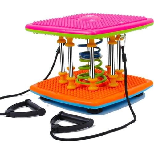 Twist Waist Board Disc Fitness Double Spring Slimming Body Waist Wriggle Plate Balance Board With Drawing Rope For Home Sports