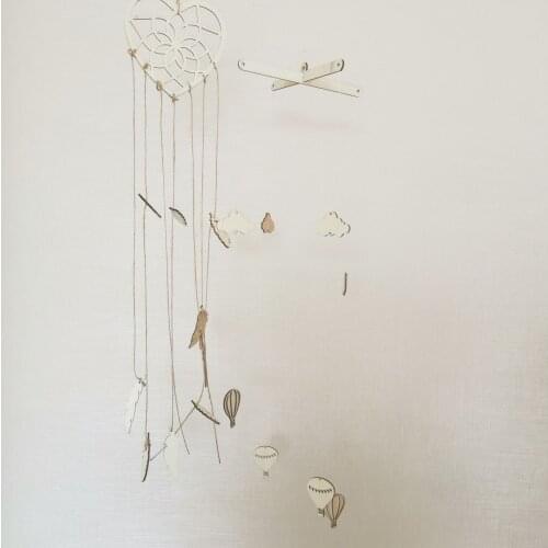 INS Style Creative Home Decoration Wooden Dream Catcher With Tassel Wood Wind chimes