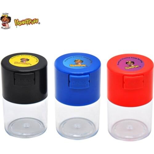 HONEYPUFF Acrylic Airtight Multi-Use Vacuum Seal Portable Storage Container 60ML For Dry Coffee, Tobacco And Herbs Storage Case