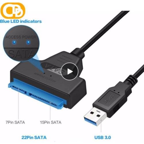 USB 3.0 SATA 3 Cable Sata To USB 3.0 Adapter Up To 6 Gbps Support For 2.5 Inch External SSD HDD Hard Drive 22 Pin Sata III New
