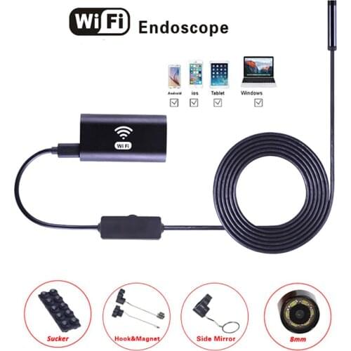 WIFI Endoscope Camera HD 720P Waterproof Inspection Wireless Mini Camera USB Borescope for iPhone Android PC