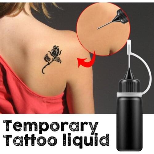 10ml Waterproof Tattoo Liquid Easily Apply Natural Extract Long Lasting DIY Semi-Permanent Tattoo Juice for Adult
