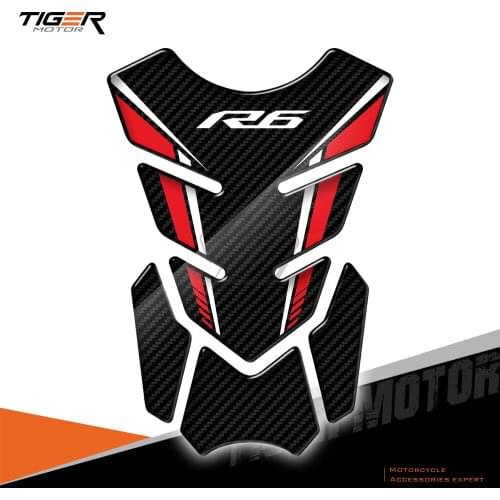 For Yamaha YZF-R6 R6 All Year 3D Carbon-look Motorcycle Tank Pad Protector Sticker
