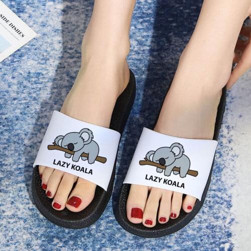 Women Shoes Lovely Cartoon Sloth animal Printed Slippers Female Shoes for Woman Fashion Sandals 2021 hot Summer Slide Shoes Girl