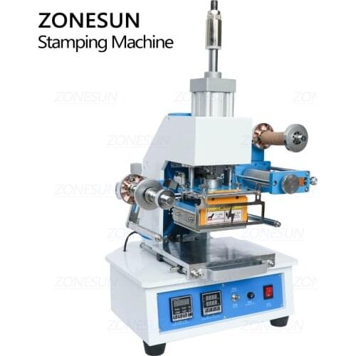 ZONESUN ZS-890E Pneumatic Stamping Machine leather LOGO Creasing machine pressure words machine stampler name card stamping