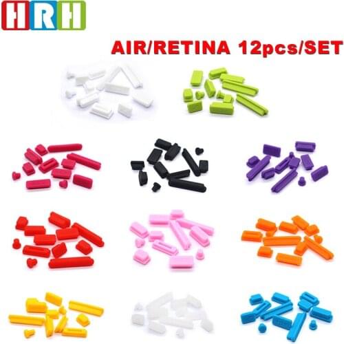 HRH 1set Silicone Data Port Anti Dustproof Plugs For Apple Macbook AIR Retina dust plug Stopper Cover Set For Laptop