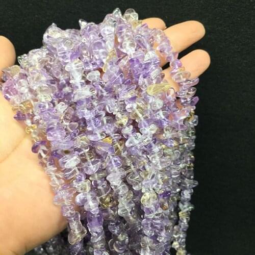 1 Strand 4-8mm Chips Nuggets Jewelry Accessories Loose Strand Beads Natural Yellow Quartz Amethysts Citrines Crystal Stone Beads