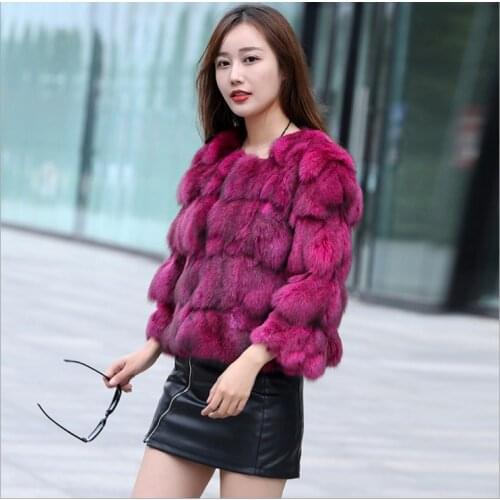 2020 new autumn natural real fox fur coat for women