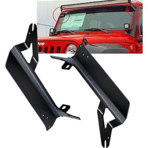 50Inch LED Work Light bar Steel Metal Upper Windshield Roof Mounting Bracket For Jeep Wrangler TJ 1997-2006