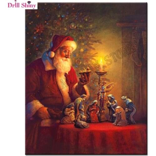 5D DIY Diamond Painting Cross Stitch Santa Clause Pictures of rhinestones crystal diamond embroidery sale mosaic decor stickers
