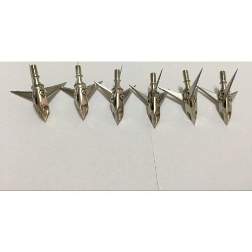 6PK Archery hunting arrow broadheads 100gr 3 blades arrow heads for compound bow arrows