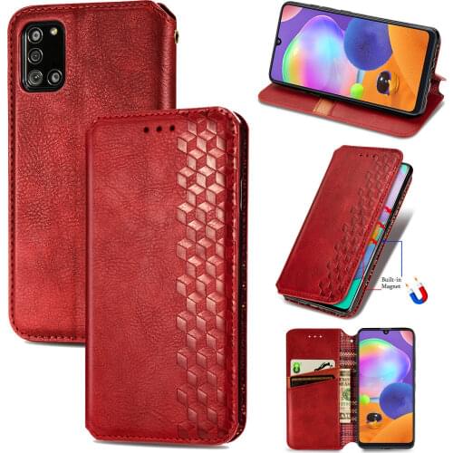 A31 Fashion PU Leather Flip Case For Samsung Galaxy A21s M31 Mobile Phone Bag Magnetic Suction Cover