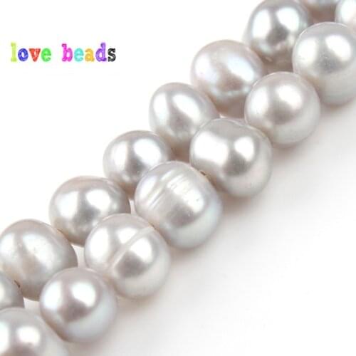 AA Natural Round White Freshwater Pearl Beads 5mm Gray Pearls for Jewelry Making DIY Bracelet Strand