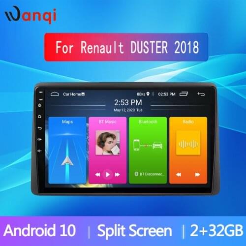 Android 10.0 RDS AHD car radio multimedia video player automatic stereo GPS navigation for Renault Duster 2018 2 din WiFi NO dvd