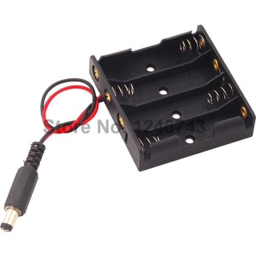 4XX 5 AA Battery Box 6V Power Box box with DC5.5*2.1