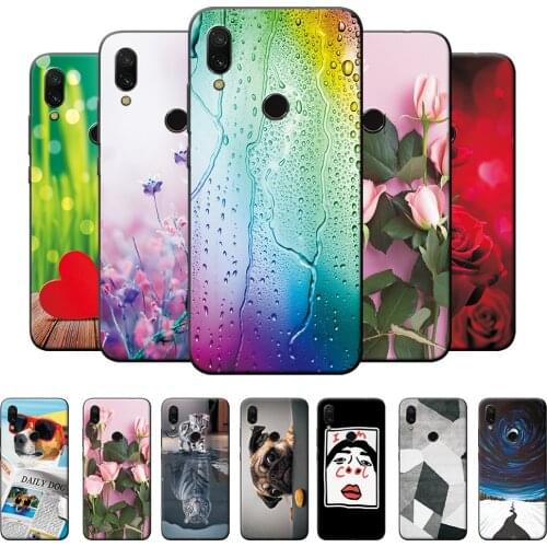 For Xiaomi Redmi Note 7 Case Cover Silicone Cute Cat Scenery Back Cover Redmi 7 Note 7 Pro Case Cover Xiomi Note7 Case 6.3"