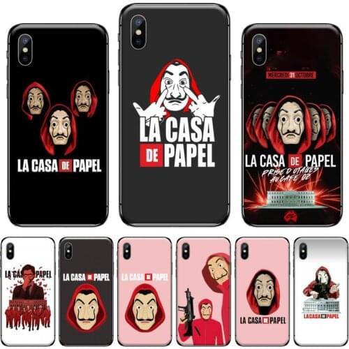 The paper house money heist Phone Case for iPhone 11 12 mini pro XS MAX 8 7 6 6S Plus X 5S SE 2020 XR Anti-fall coque shell capa