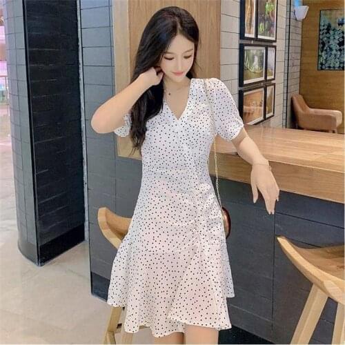 Летние платья в горошек JEYONGZOO China At AliExpress