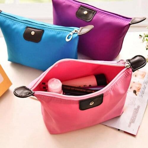 Dumpling Makeup Bag Solid Color Cosmetic Bag Casual Multifunctional Cosmetic Makeup Toiletry Storage Bag
