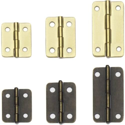 Small Wooden Box Casket Hinges Flat Open Mini Miniature Hinge 20pcs