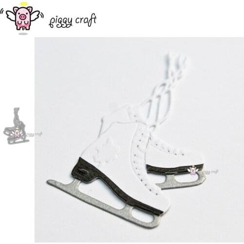 Piggy Craft metal cutting dies cut die mold Ice skating shoes Scrapbook paper craft knife mould blade punch stencils dies