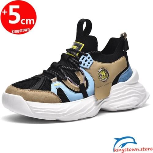 Sneakers Men Elevator Shoes Sports Basketball Height Increase Shoes Insole 5cm Outdoor Leisure