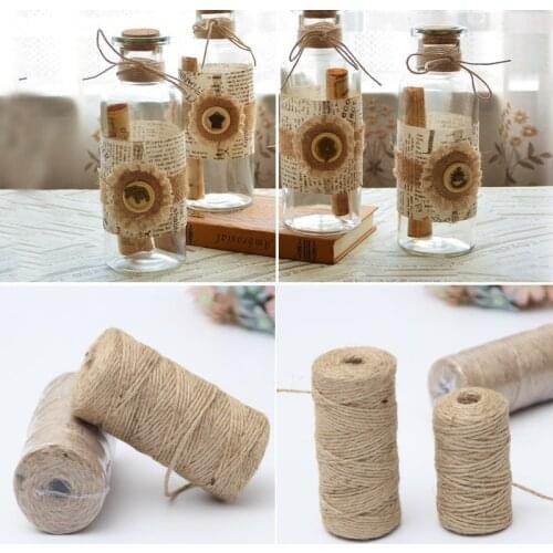 Natural Jute Twine Burlap String Florists 100g Woven Ropes Hemp Rope Wrapping Cords Thread DIY Scrapbooking Craft Decor Cuerda