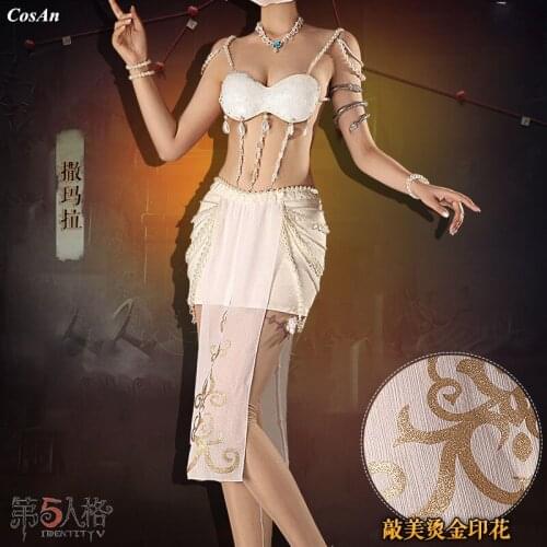 New Arrival Hot Game Identity V Samarra Cosplay Costume Fashion White Pearl Skirt Female Halloween Party Role Play Clothing S-XL