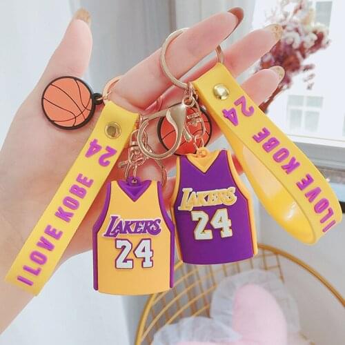 New Chains Jewelry DIY Cartoon Basketball Jersey Keychain for Boy Backpack Car Key Chain Pendant Valentines Day Gift Wholesale
