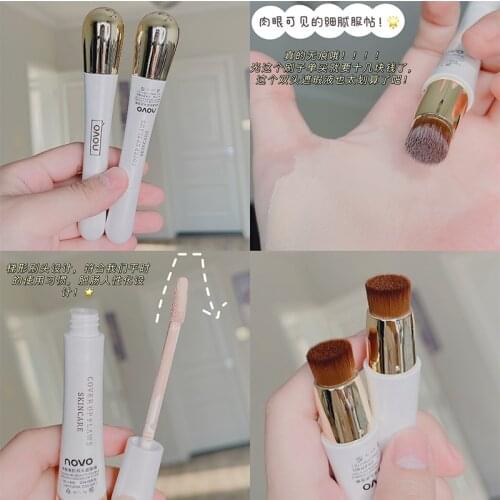 Professional Cream Concealer With Makeup Brush Texture Contour Base Foundation Full Coverage Brighten Makeup Primer Cosmetic