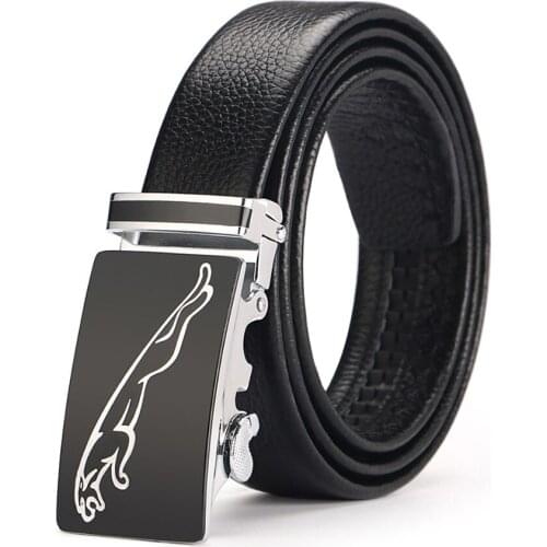 Mens Belt Genuine Leather Business Strap Male Belts For Men Fashion Vintage Automatic Buckle For Jeans