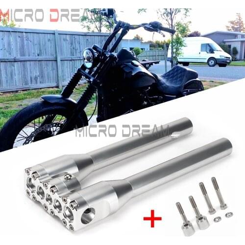 Silver 1-1/8" Motorcycle Handlebar Riser Clamp Kit 28mm For Harley Road Electra Glide Street Fat Bob Fatboy FLHT FLTR FLHR FLHX