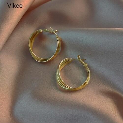 European and American Style Earrings Ins Simple Style Hip Hop Cool Special Interest Earrings Ear Ring Hong Kong Style New Year