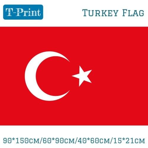 3x5Ft Turkey National Turkish Flag 60*90cm 40*60cm 90*150cm Flying Flag 15*21cm