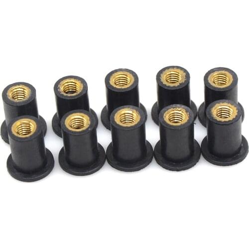 Universal Motorcycle Accessories Fairing windshield CNC Swingarm Sliders Universal Motorbike rubber well nuts 20/30 piece