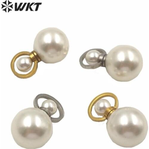 WT-JP222 Unique Jewelry Pendant Perfume Bottle Shape Pearl Pendant High Quality White Pearl Pendant China Design
