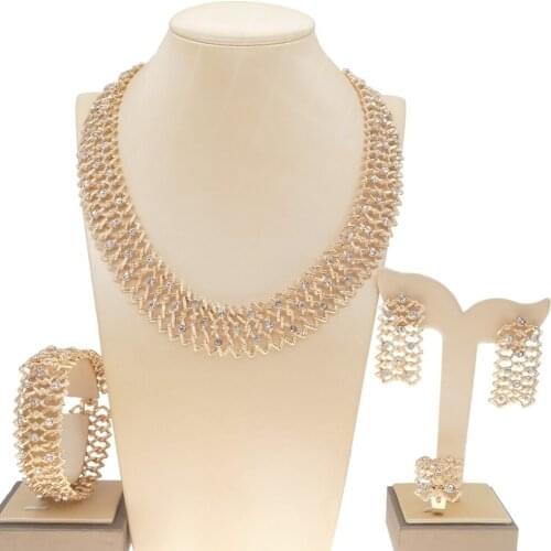 Yulaili Latest Design Classic Simple Diamond Jewellery Set Design and Fashionable and Exquisite Ladies Dating Party Jewelry Sets