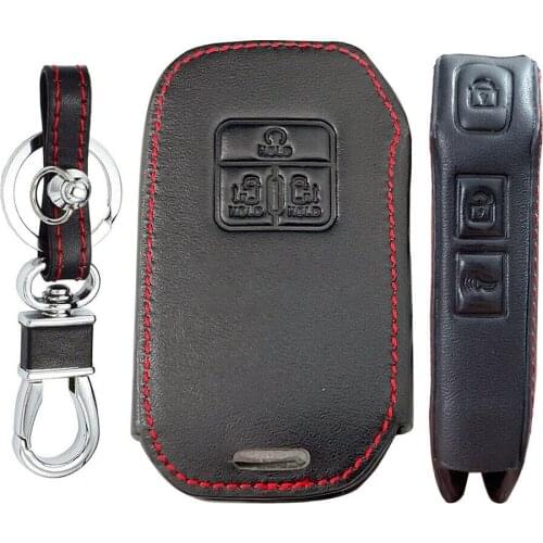 Car Key Fob Cover Protector Remote Smart Key Leather Case For KIA 2022 Carnival EX SX 7 Car-styling Accessories
