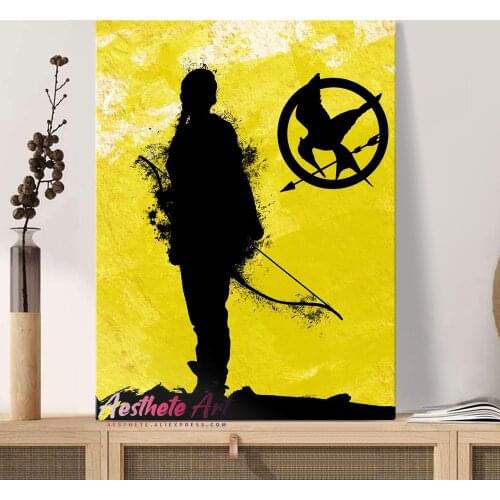 Yellow Hunger Games Home Decor Canvas Posters Prints Decoration Art High Quality Wall Pictures Living Room Painting