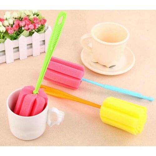 1pc Soft Kitchen Cleaning-Tool Sponge Brush For Wineglass Bottle Coffee Tea Glass Cup Milk Bottle Brush For Kid Adults For Clean
