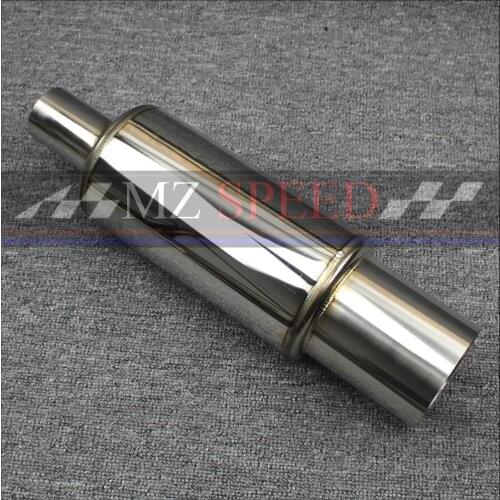 2 inches 51mm Car Exhaust System Muffler Length 410mm stainless steel Exhaust Pipe Low Sound Sound Tailpipe
