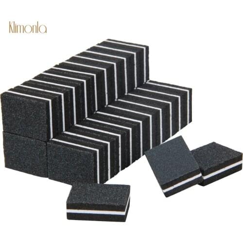 200pcs/set Professional Nail Buffers File Mini Black Sponge For UV Gel Nail Polishing Sanding Buffer Strip Manicure Accessories