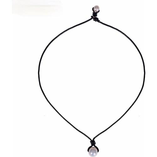 2021 New Fashion Kpop Pearl Leather Cord Necklace Cute Double Layer Chain Pendant for Women Jewelry Girl Gift