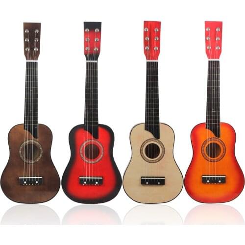 25 inch Guitar Colored Basswood 6 String Small Guitar Folk Guitar Practice Musical Instrument for Beginners Students AGT292