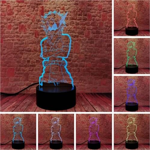 3D Illusion LED Desk Nightlight Colorful Change Lamp MHA Model My Hero Academia Anime Figure Flash Toys