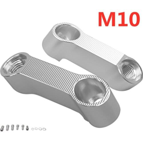 2pcs CNC Motorcycle Mirror Riser 8mm 10mm Universal Motorbike Side Mirror Adapter Motor Mirror Extender Extension Adaptor M10 M8