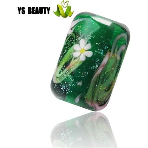 Hand-drawn sunflower beads cask beads hand string with beads Japanese cherry beads suitable for glass woven bracelet