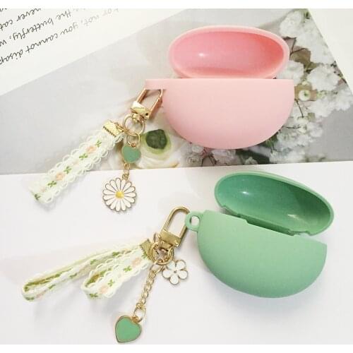 For huawei freebuds 4i Case Luxury lace flower Pendant Earphones Cover For freebuds PRO Silicone Anti-fall Protector Cover