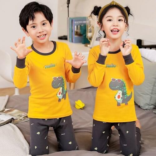 Childrens Pajamas Set Kids Baby Clothes Girl Boys Autumn Winter Pijama Infantil Clothes Set Long Sleeve Pyjamas Kids Sleepwear