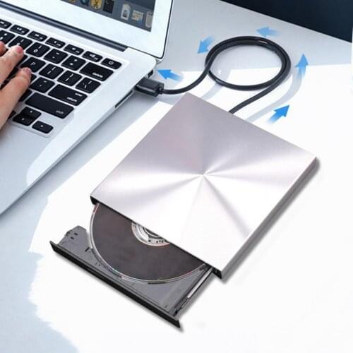 CD-ROM Disk Drive USB 3.0 Low Noise Aluminum Alloy Computer ROM External Drive for Laptop